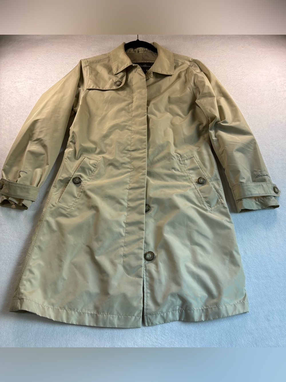 Eddie Bauer Khaki Weatheredge Trench Coat